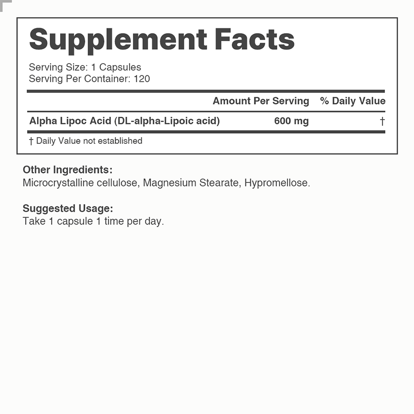 DULARK® Alpha Lipoic Acid 600mg