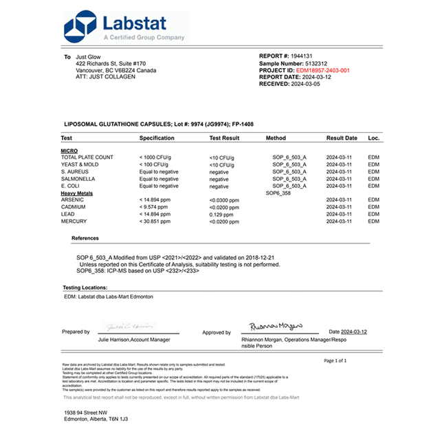 DULARK® Liposomal Glutathione 500mg